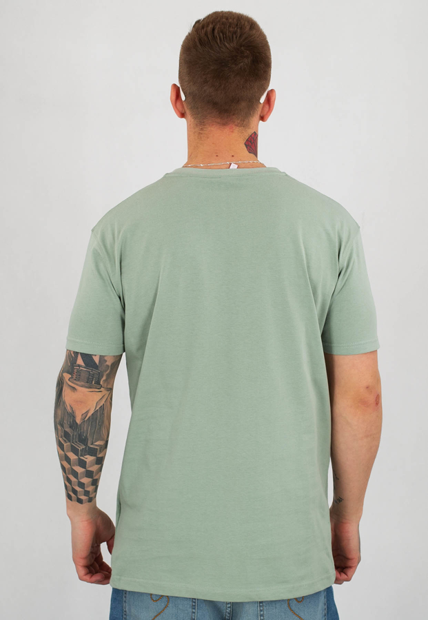 T-shirt Stoprocent Slim Base Tag zielono szary