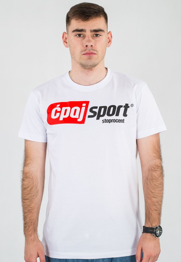 T-shirt Stoprocent Slim CS17 biały