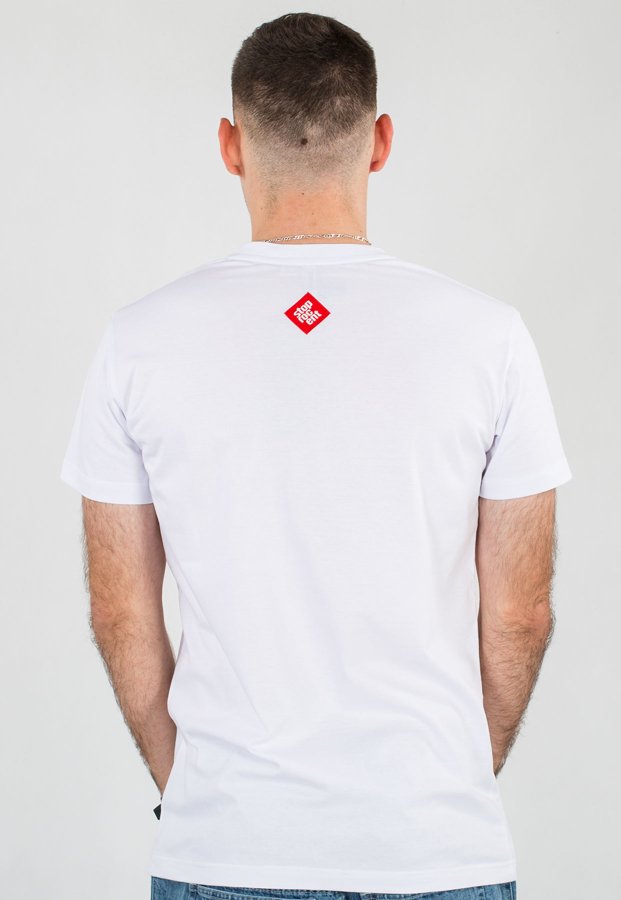 T-shirt Stoprocent Slim CS17 biały