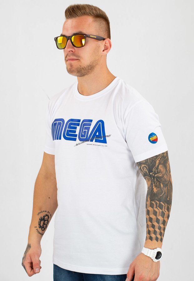 T-shirt Stoprocent Slim Mega biały