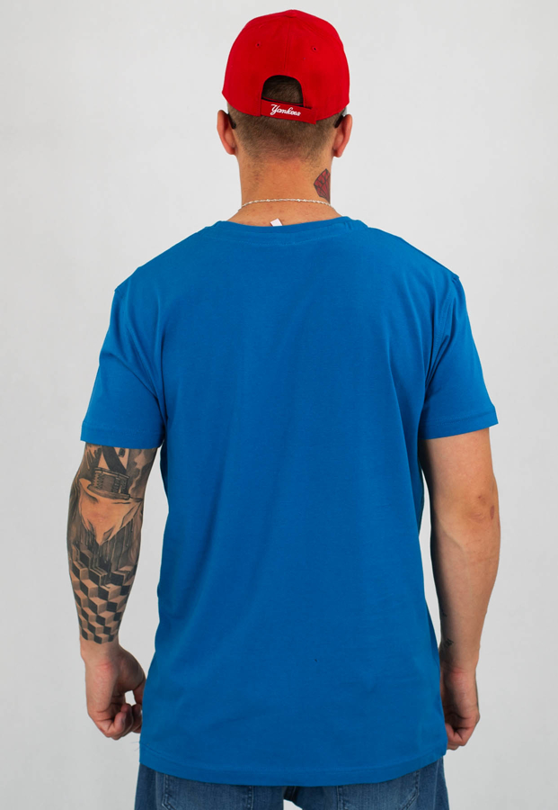 T-shirt Stoprocent Slim Pastetag niebieski