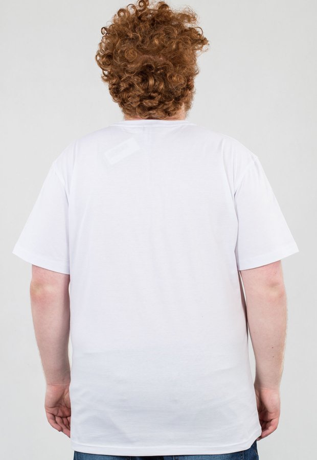 T-shirt Stoprocent Slim Redlight biały