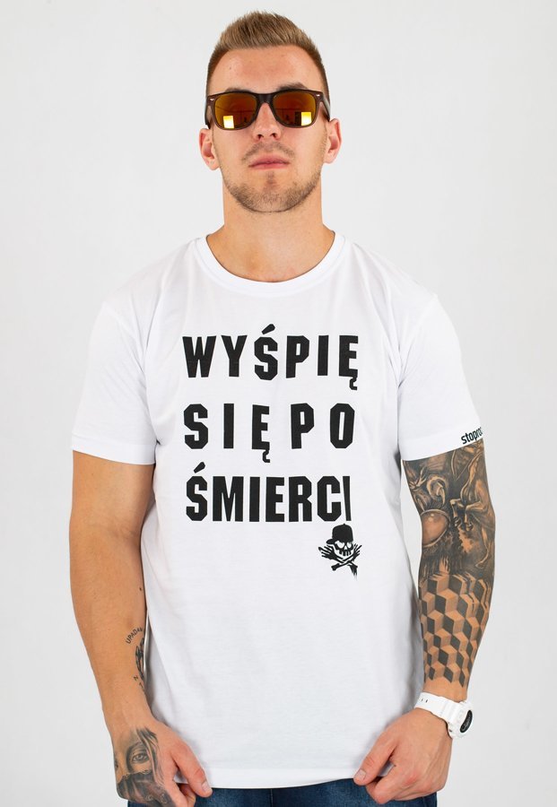 T-shirt Stoprocent Slim Sen 17 biały