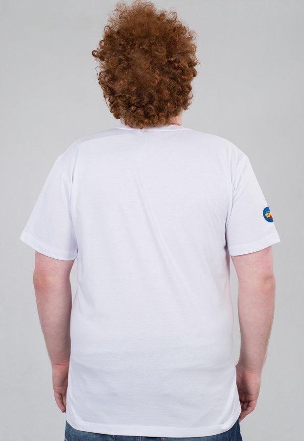 T-shirt Stoprocent Slim Skelet biały