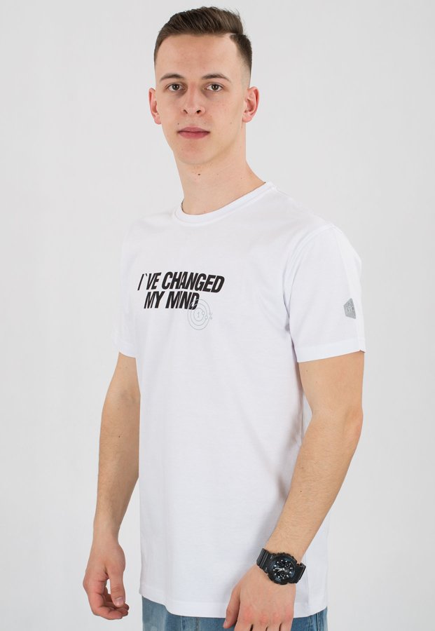 T-shirt Stoprocent Slim Zmiana biały