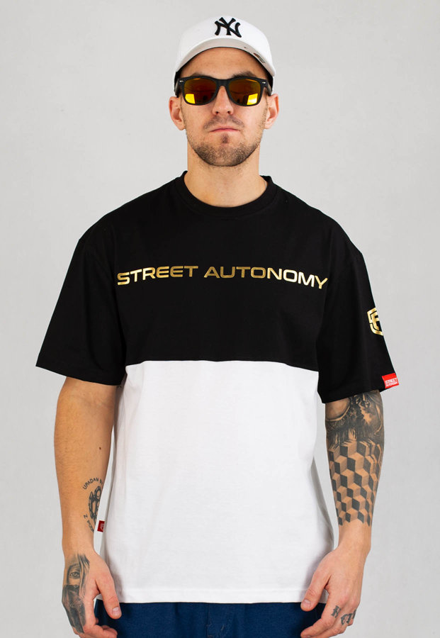 T-shirt Street Autonomy Fifty Fifty czarno złoty