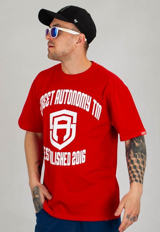 T-shirt Street Autonomy Ghetto czerwony