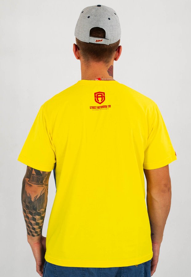 T-shirt Street Autonomy Lego niebiesko czerwono żółta