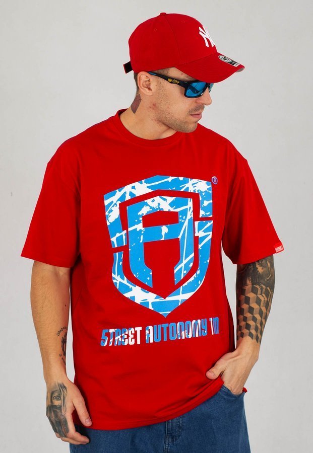 T-shirt Street Autonomy Scretch czerwony