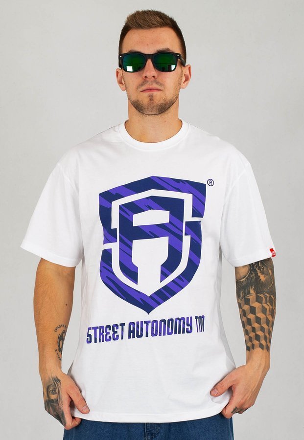 T-shirt Street Autonomy Smudges biały