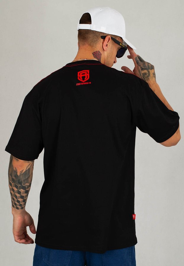 T-shirt Street Autonomy Twoheads czarno czerwony