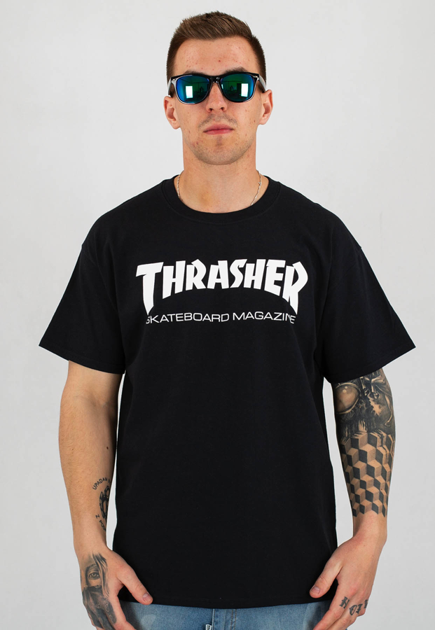 T-shirt Thrasher Flame Skatemag czarny