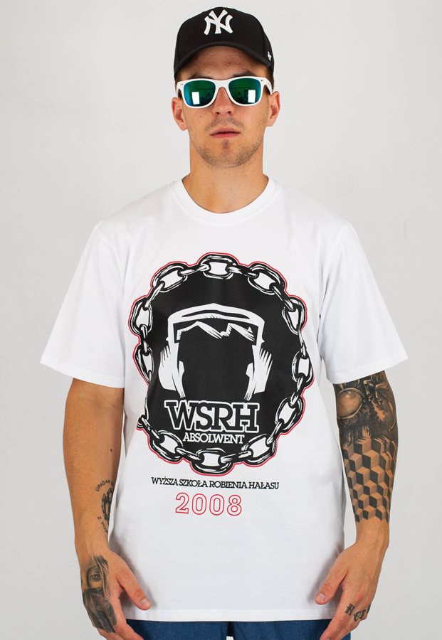 T-shirt WSRH Absolwent biały