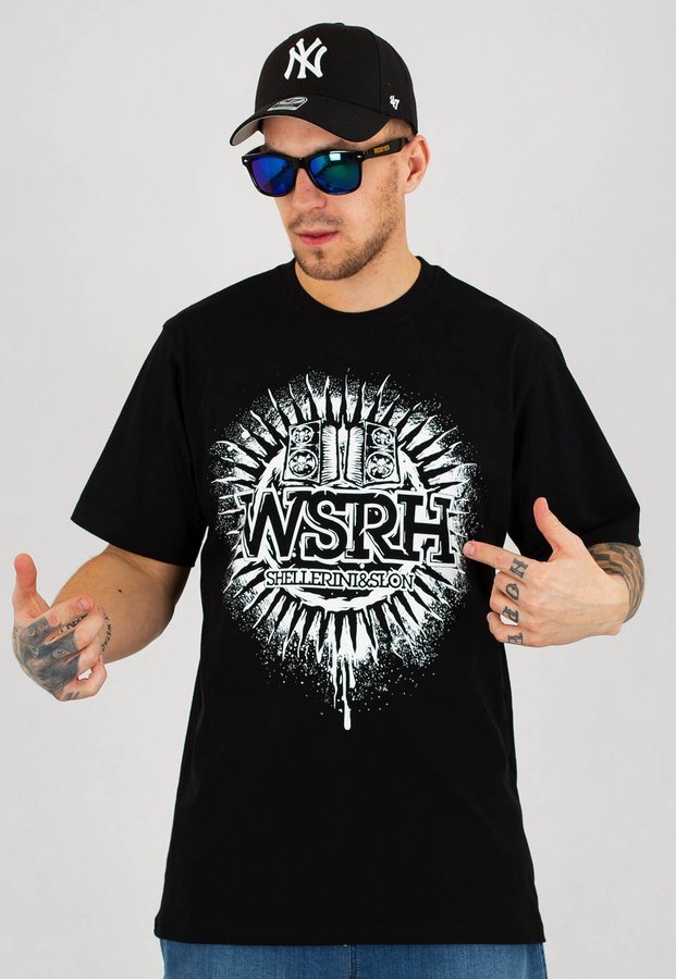 T-shirt WSRH Słońce czarno biały