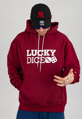 Bluza Lucky Dice Logo One bordowa