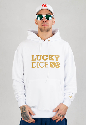 Bluza Lucky Dice Logo biało złota
