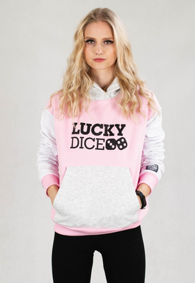 Bluza Lucky Dice Multicolor różowo biało szara