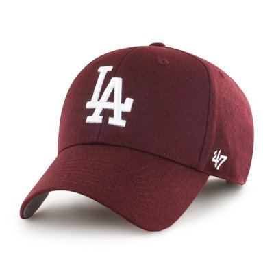 Czapka 47 Brand MLB Los Angeles Dodgers '47 MVP bordowa B-MVP12WBV-KMA