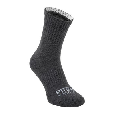 Skiety Pit Bull High Ankle Socks TNT 3pack Charcoal