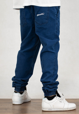 Spodnie 2020Cell Jogger Jeans Draws jasno niebieskie białe