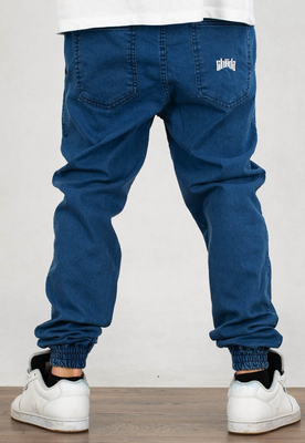 Spodnie Chada Jeans Joggery Haft jasno niebieskie