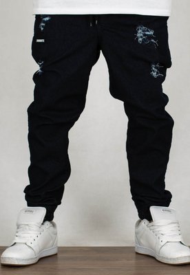 Spodnie Diamante Wear Jogger Unisex Crew Ripped dark blue jeans