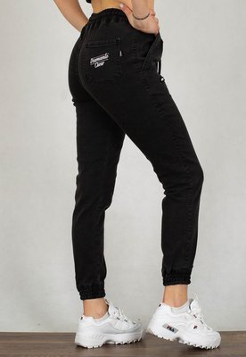 Spodnie Diamante Wear Jogger Unisex Crew marmur czarny jeans