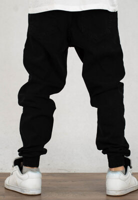 Spodnie El Polako Joggery Slim Jeans Basic czarny jeans