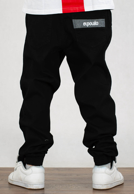 Spodnie El Polako Joggery Slim Jeans Stripe czarne 
