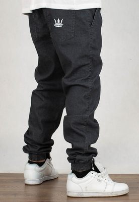 Spodnie Jigga Wear Jeans Crown Raw grafitowe