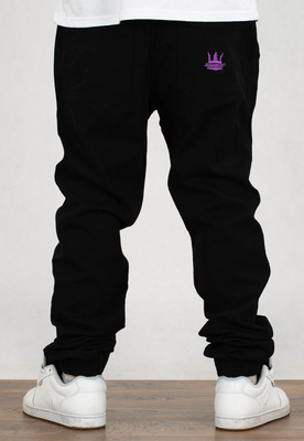 Spodnie Jigga Wear Jogger Crown Stitch black violet
