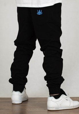 Spodnie Jigga Wear Jogger Crown czarno niebieskie
