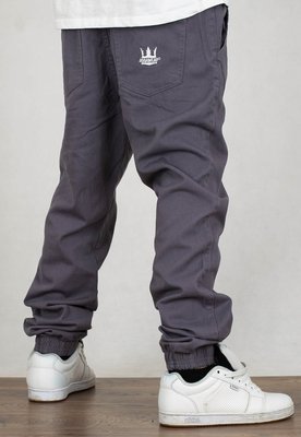 Spodnie Jigga Wear Jogger Crown szaro białe