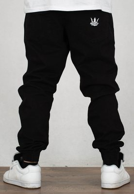 Spodnie Jigga Wear Jogger JIGGA Crown White czarne