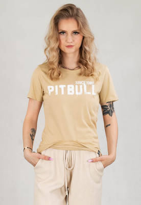 T-Shirt Pit Bull Slim Grafitti beżowy