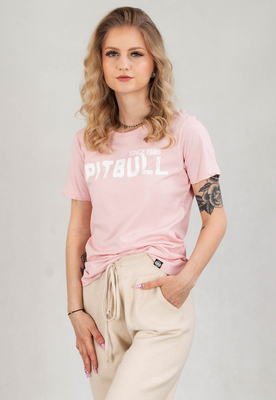 T-Shirt Pit Bull Slim Grafitti różowy