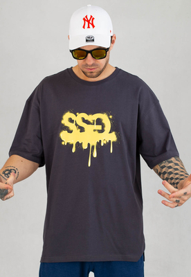 T-Shirt SSG Baggy Bubbles grafitowy