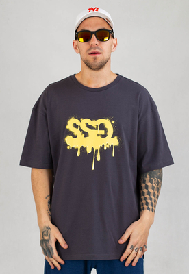 T-Shirt SSG Baggy Bubbles grafitowy