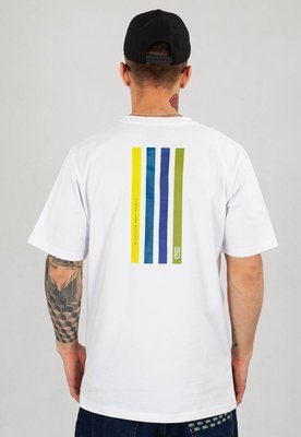 T-Shirt SSG Colored Stripes biały