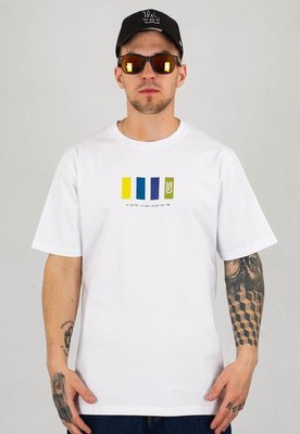 T-Shirt SSG Colored Stripes biały