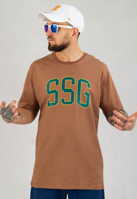 T-Shirt SSG New College brązowy