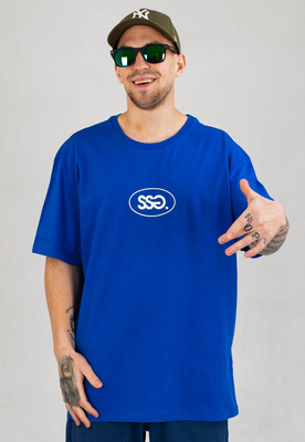 T-Shirt SSG Oval Frame Basic Logo kobaltowy
