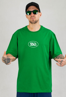 T-Shirt SSG Oval Frame Basic Logo zielony