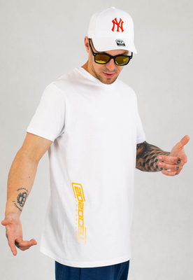 T-shirt 2020Cell Ribs biało złoty