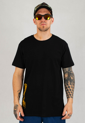T-shirt 2020Cell Ribs czarno złoty