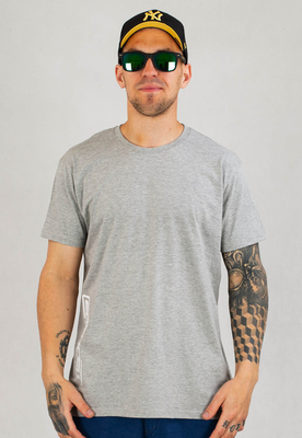 T-shirt 2020Cell Ribs szaro biały