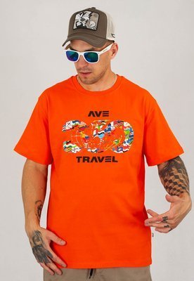 T-shirt 360CLTH At Flags pomarańczowy
