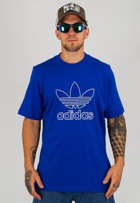 T-shirt Adidas Outline Trefoil Logo GF4098 niebieski
