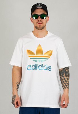 T-shirt Adidas Trefoil Ombre GP0166 biały
