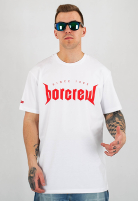 T-shirt B.O.R. Biuro Ochrony Rapu Metal biało czerwony
